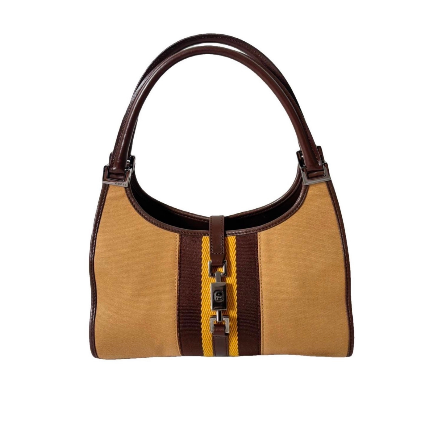 Fron view of Vintage Gucci Jackie pre loved 
