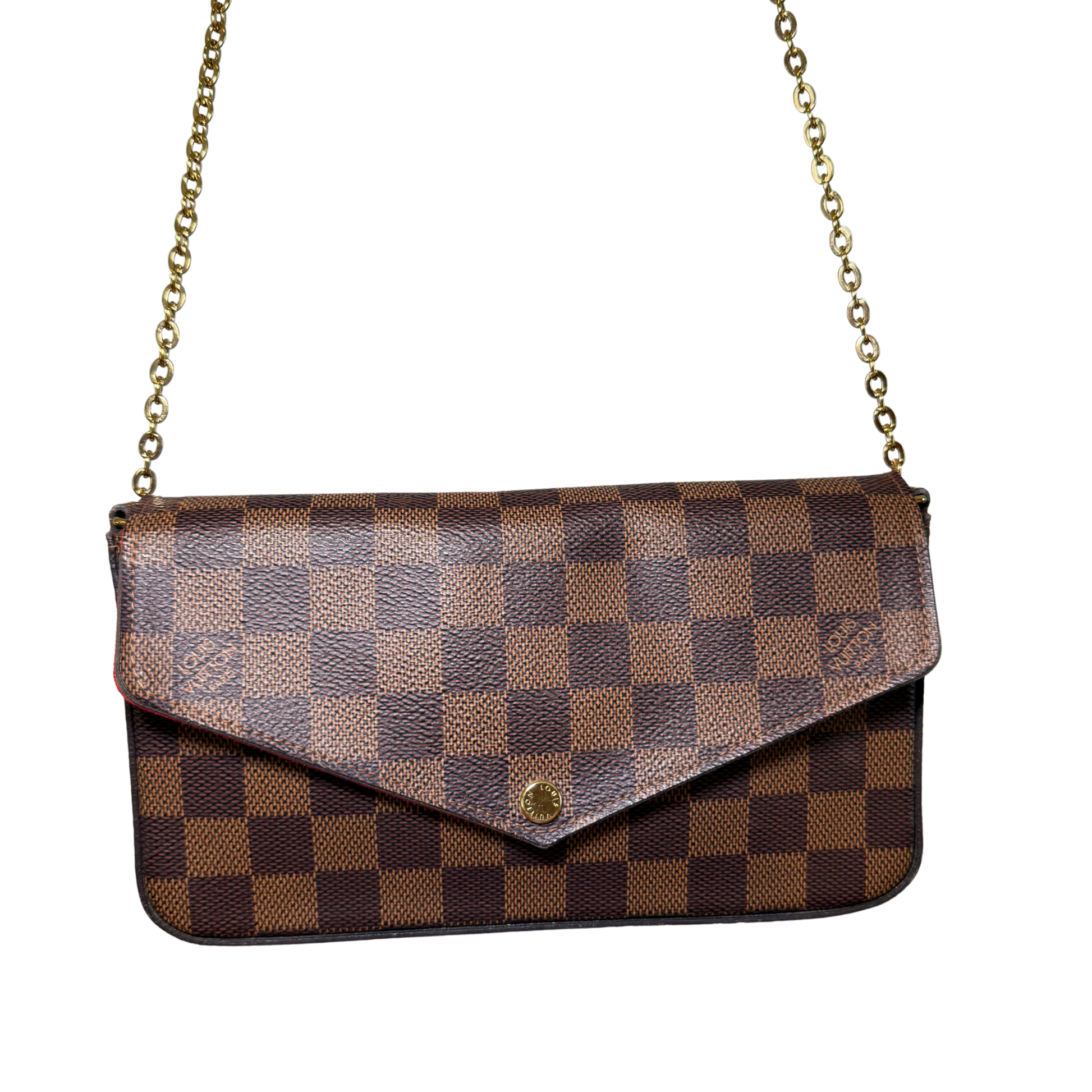 Front view of Louis Vuitton Pochette Félicie handbag pre-loved