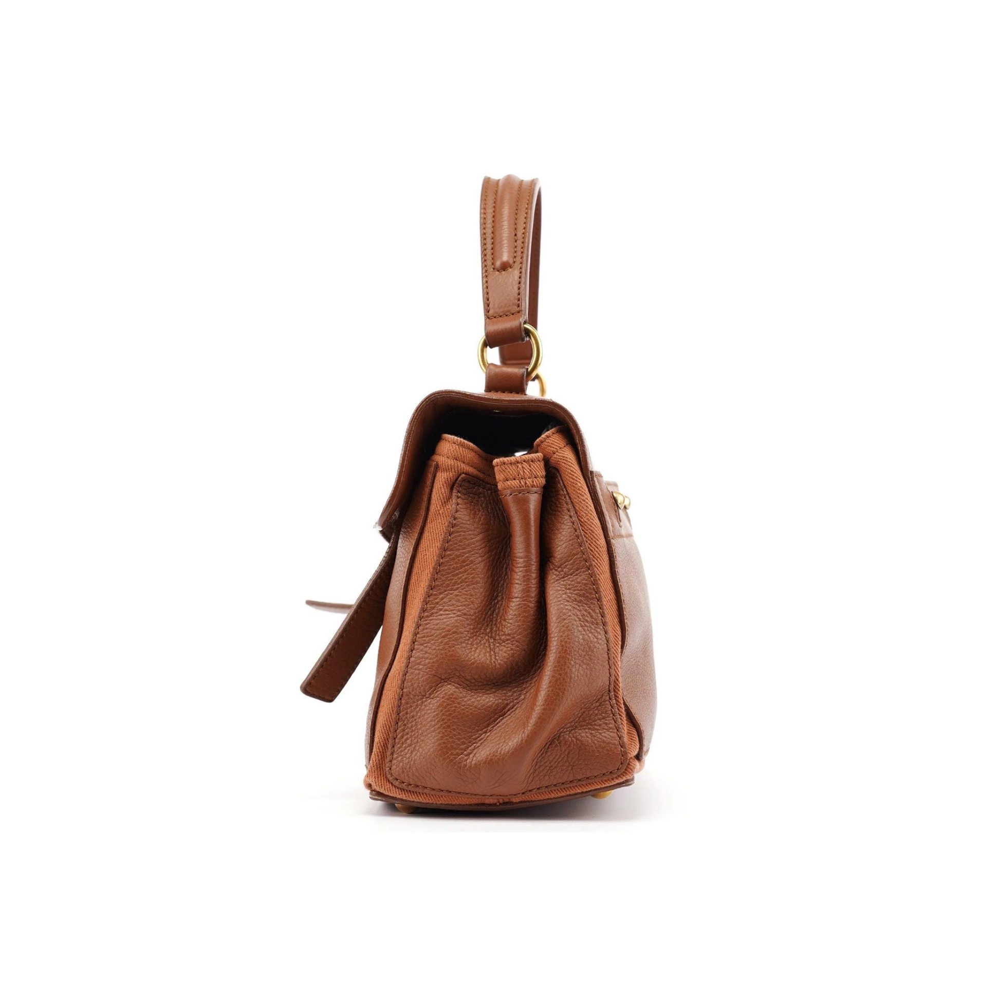 Side view of Yves Saint Laurent Muse 2-Way Bag and strap