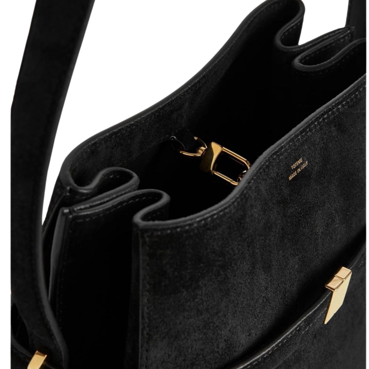 Brand new Toteme bag close up details with gold hardware